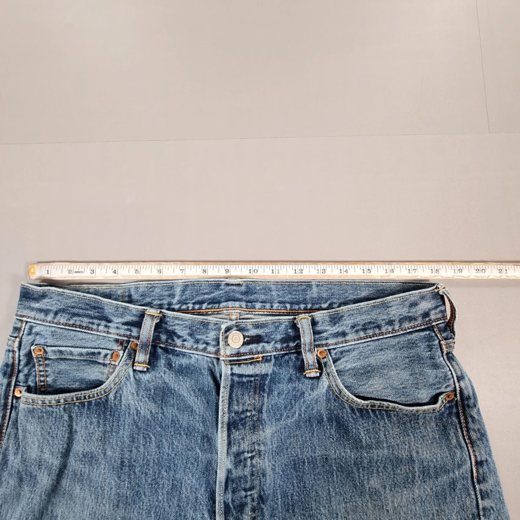 Levi's Levi's 501 Jeans Mens Blue W36 L30 Regular Straight Denim Size US 36 / EU 52 - 4 Thumbnail