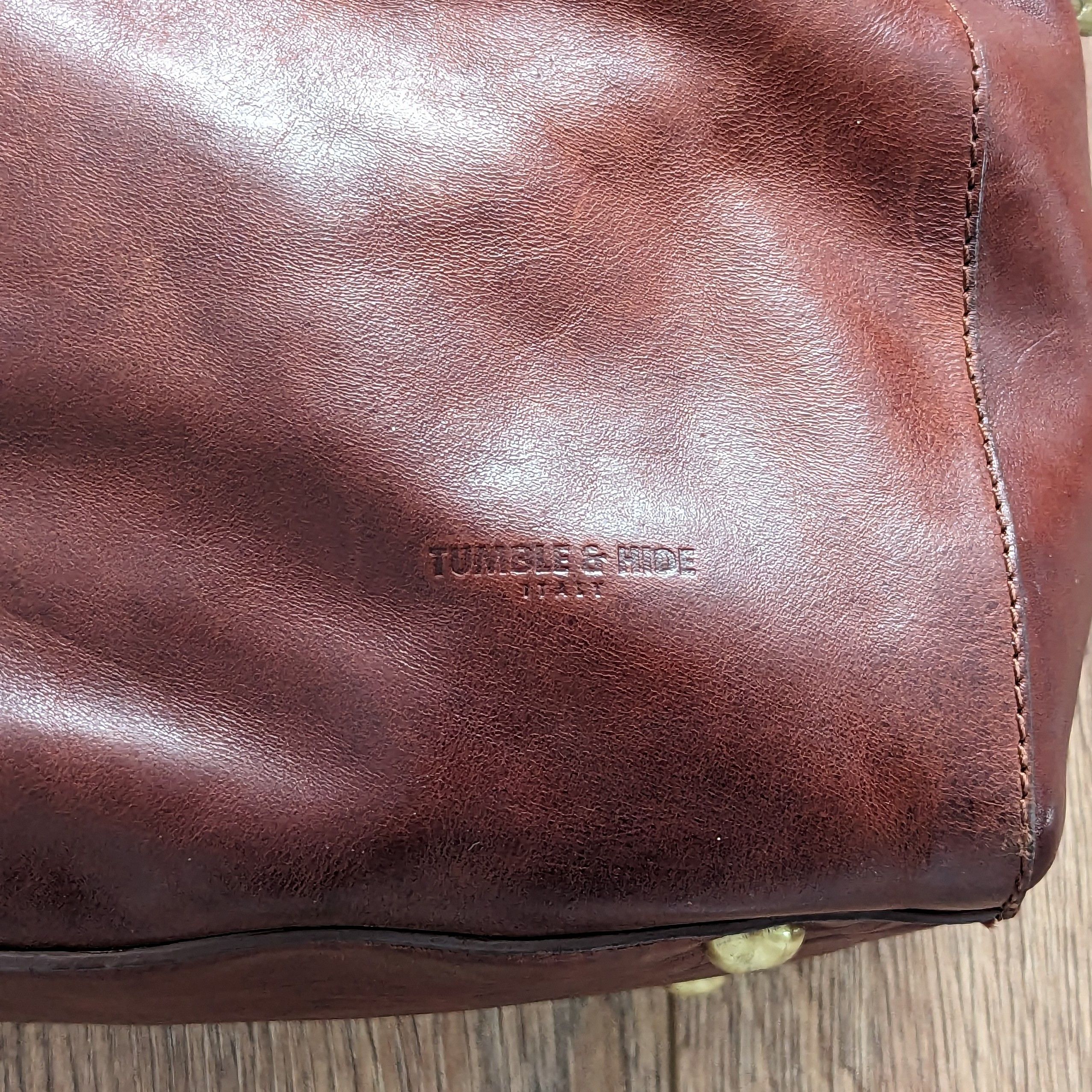 Genuine Leather Tumble & Hide Bag Genuine Italian Vegetable Tanned Leather Size ONE SIZE - 16 Thumbnail