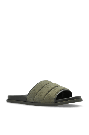 Gucci o1loc1c0326 838089 Men's Slide Sandals in Green Size US 11 / EU 44 - 5 Thumbnail