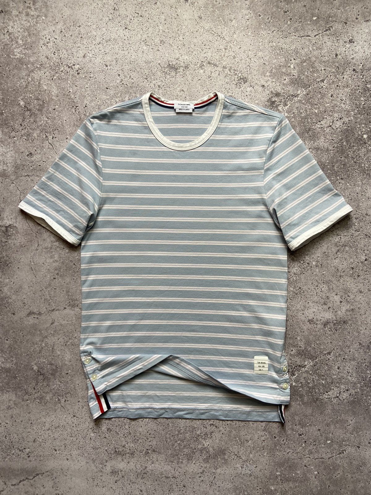 Thom Browne Thom Browne Striped Blue Tee size 0 XS Size US XS / EU 42 / 0 - 1 Thumbnail