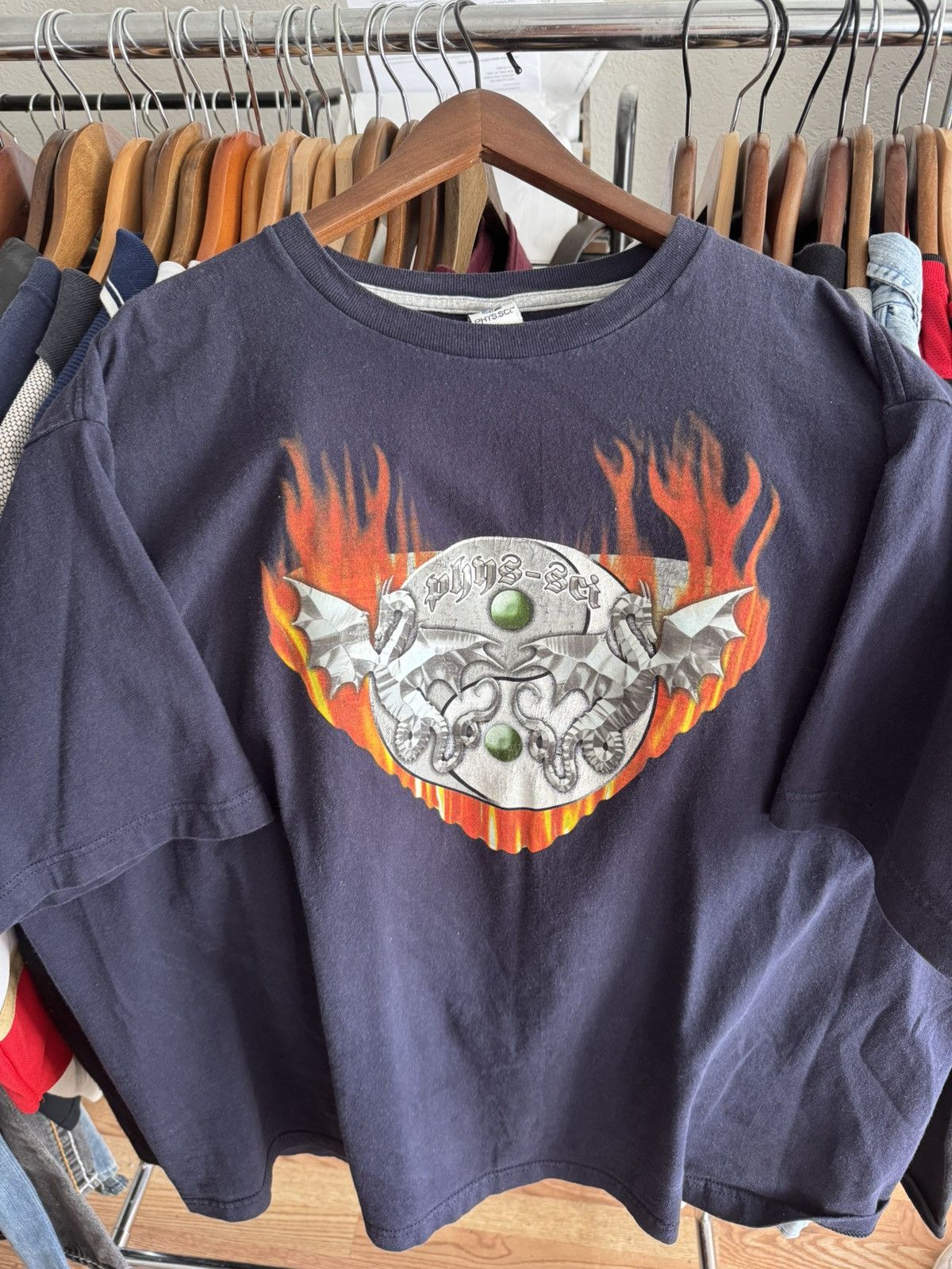 Other × Vintage Vintage Phy.Sci flame Streetwear tee Size US XL / EU 56 / 4 - 1 Thumbnail