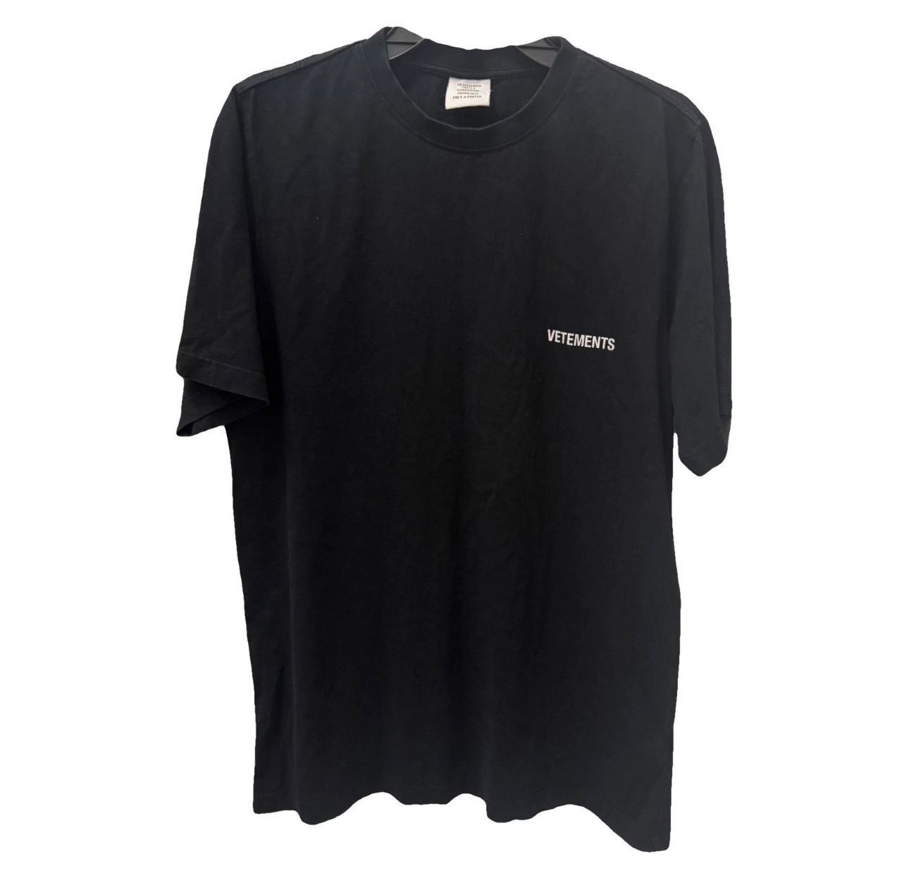 Vetements Black Bling Bling Logo Supersized T-Shirt | Grailed