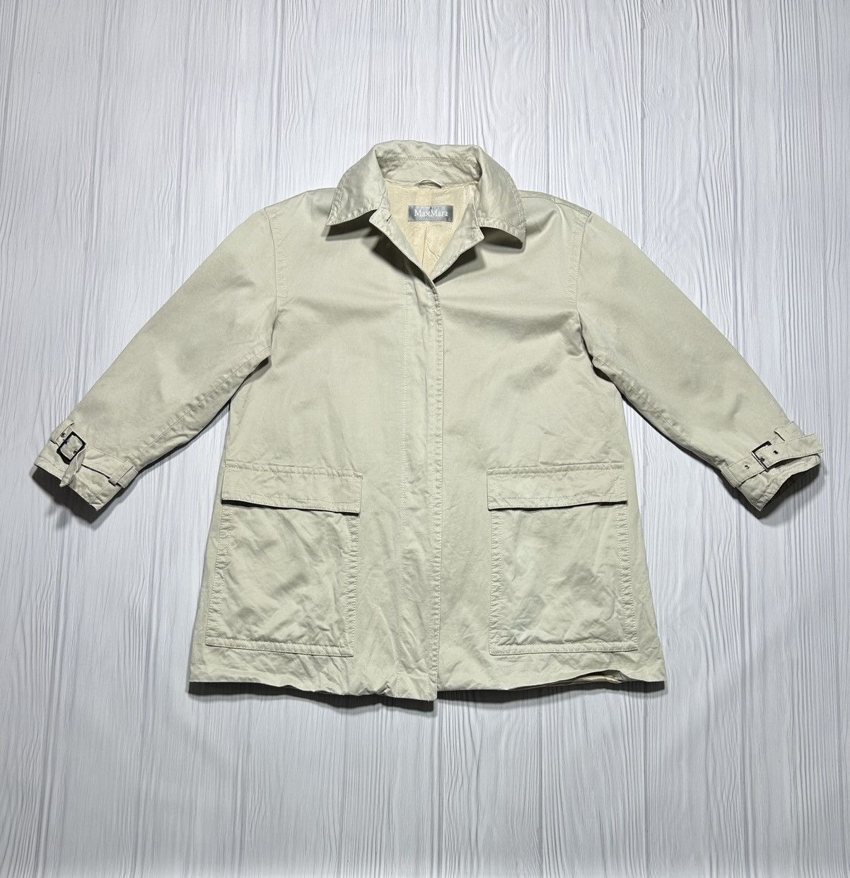 Max Mara × Vintage Rare Max Mara Trench Coat Size 10 Size L / US 10 / IT 46 - 1 Thumbnail
