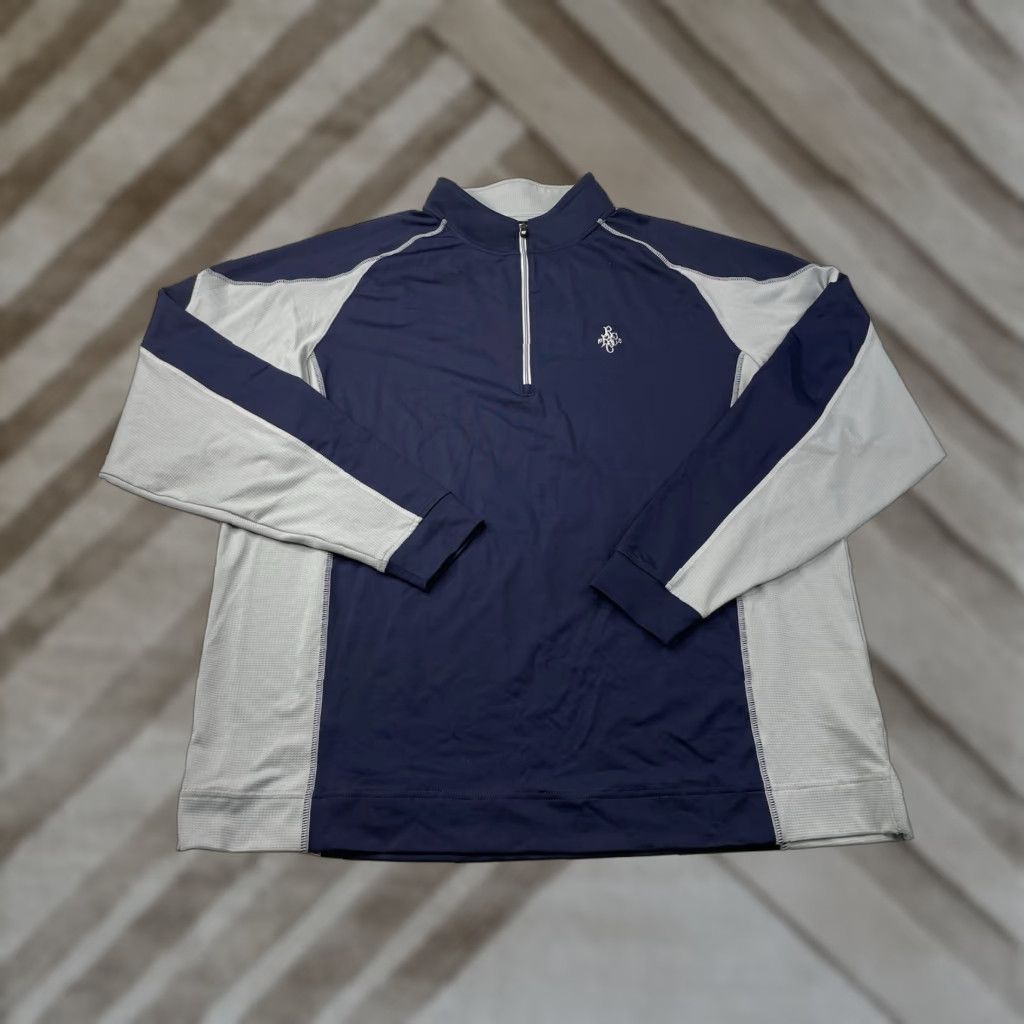 Footjoy FootJoy 1/4 Zip Pullover Golf Mens XL Rockaway River CC Sweatshirt blue Size US XL / EU 56 / 4 - 1 Thumbnail