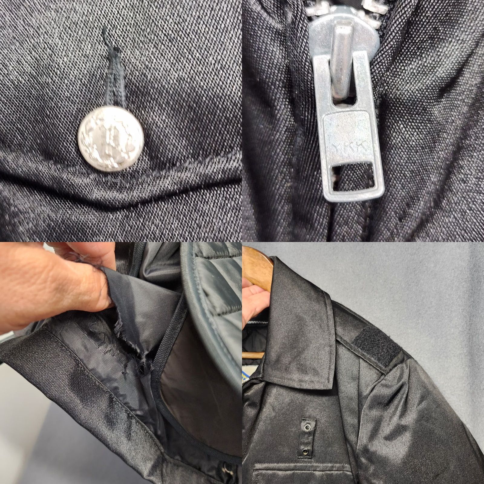 Vintage Protector Jacket Mens 40R Black Quilted Full Zip Police Uniform Workwear Patch Size US XXS / EU 40 - 8 Thumbnail