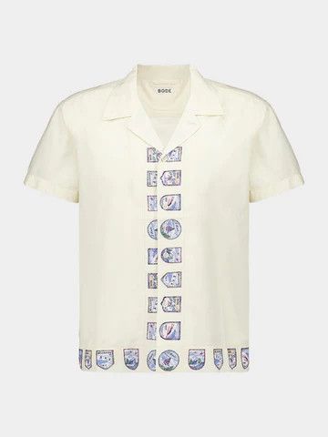 o1mle0226 Ski Season Short Sleeve Shirt in Neutrals