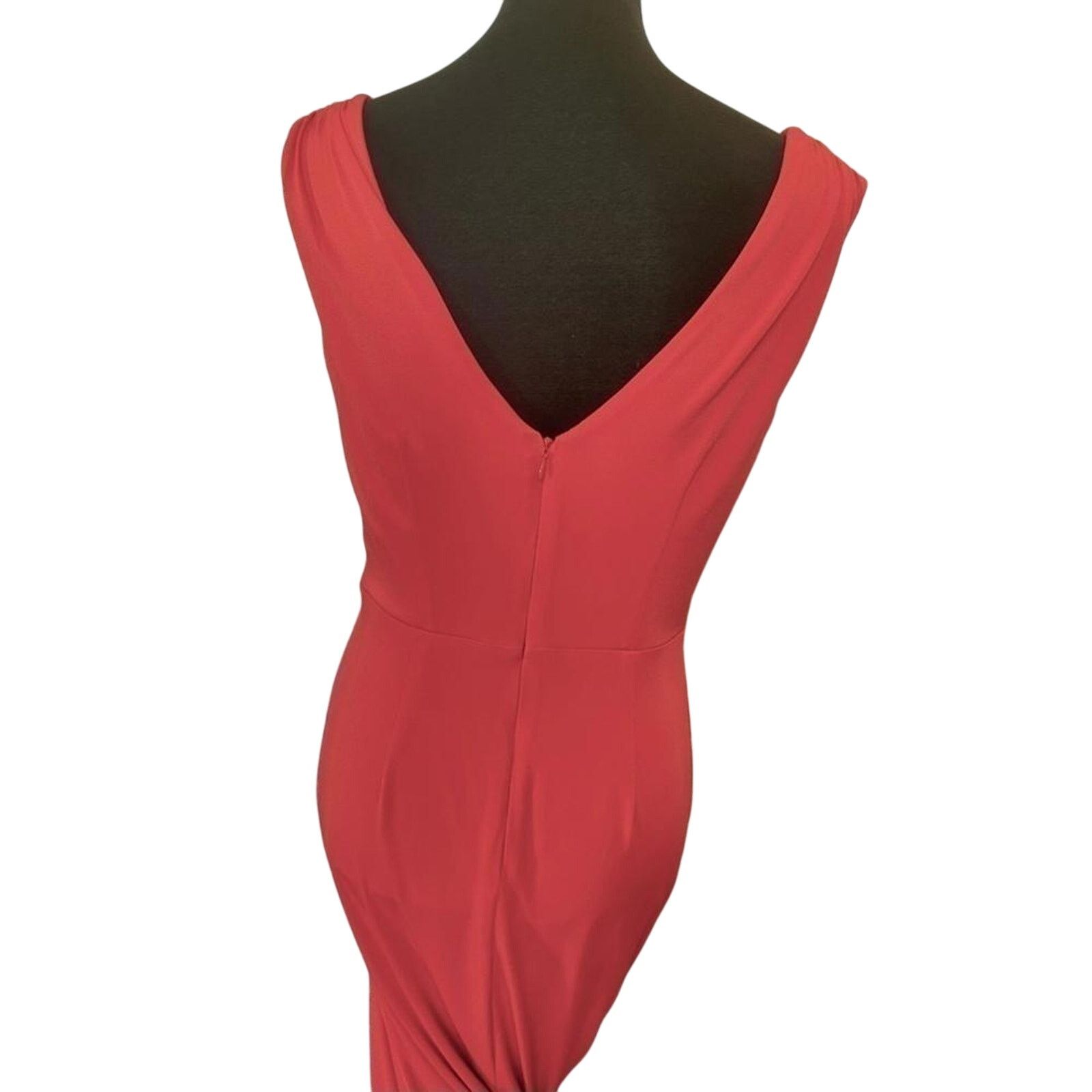 Designer Calvin Klein NWT Elegant Coral Evening Gown Size M / US 6-8 / IT 42-44 - 3 Thumbnail