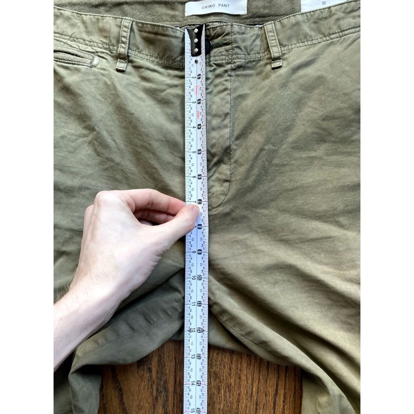 Billy Reid Billy Reid Pants Mens 33 Chino Olive Green Twill Cotton Military Made In Peru Size US 33 - 5 Thumbnail