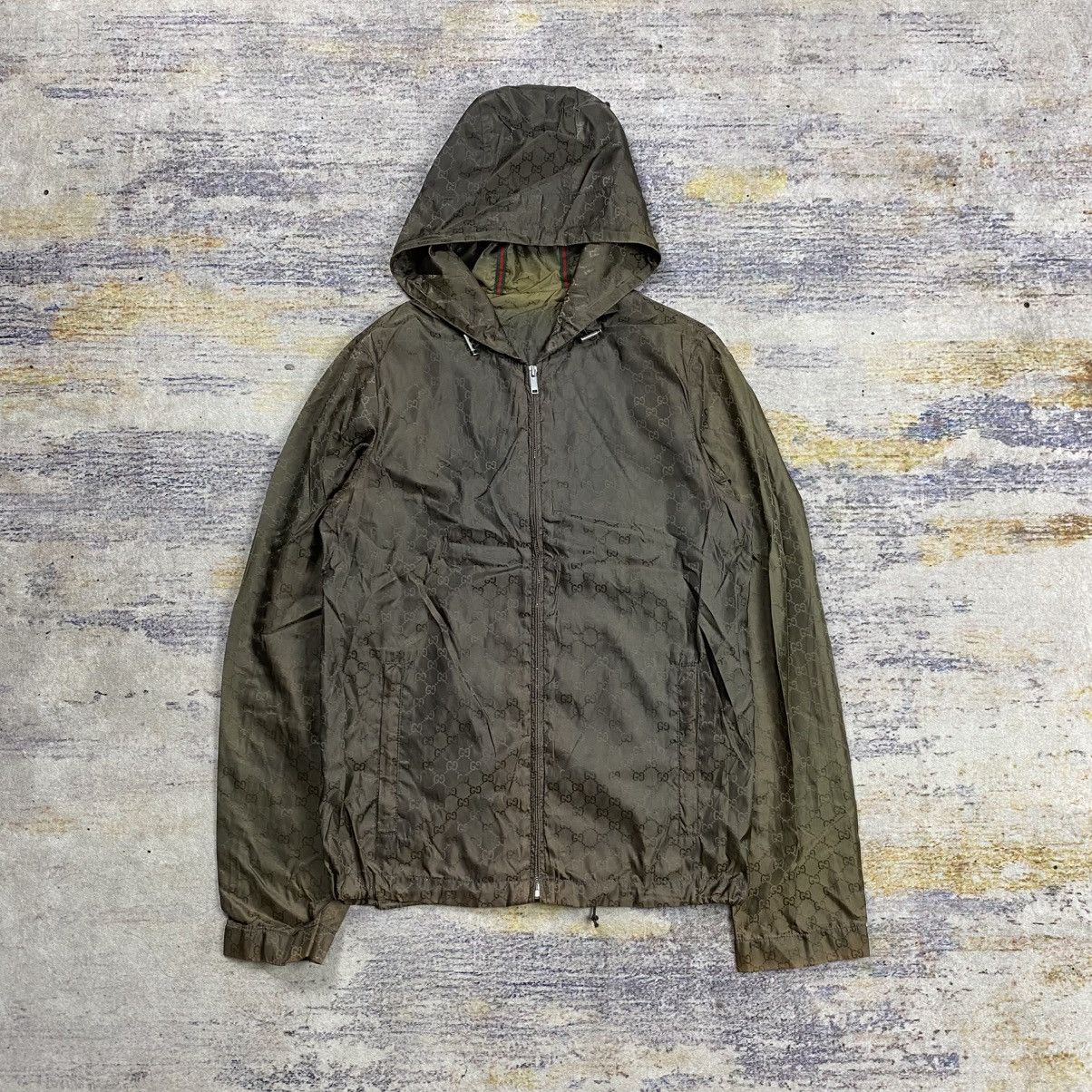 gucci packable monogram jacket