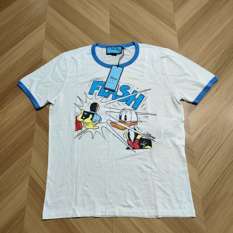 Gucci Gucci White and blue Donald Duck pattern short sleeves Size XL / US 12-14 / IT 48-50 - 1 Thumbnail