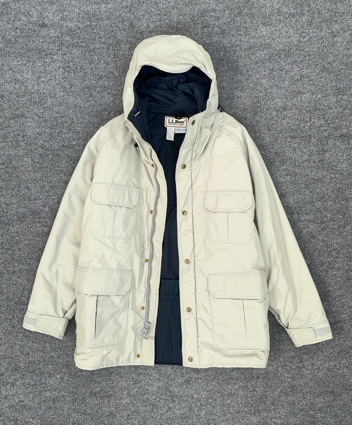 L.L. Bean Vintage L.L. Bean Gore-Tex Parka USA Made Cream M Size US M / EU 48-50 / 2 - 2 Thumbnail