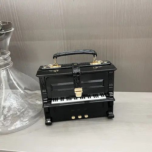 Handmade Crossbody Shoulder Bag Piano Shape Size ONE SIZE - 4 Thumbnail