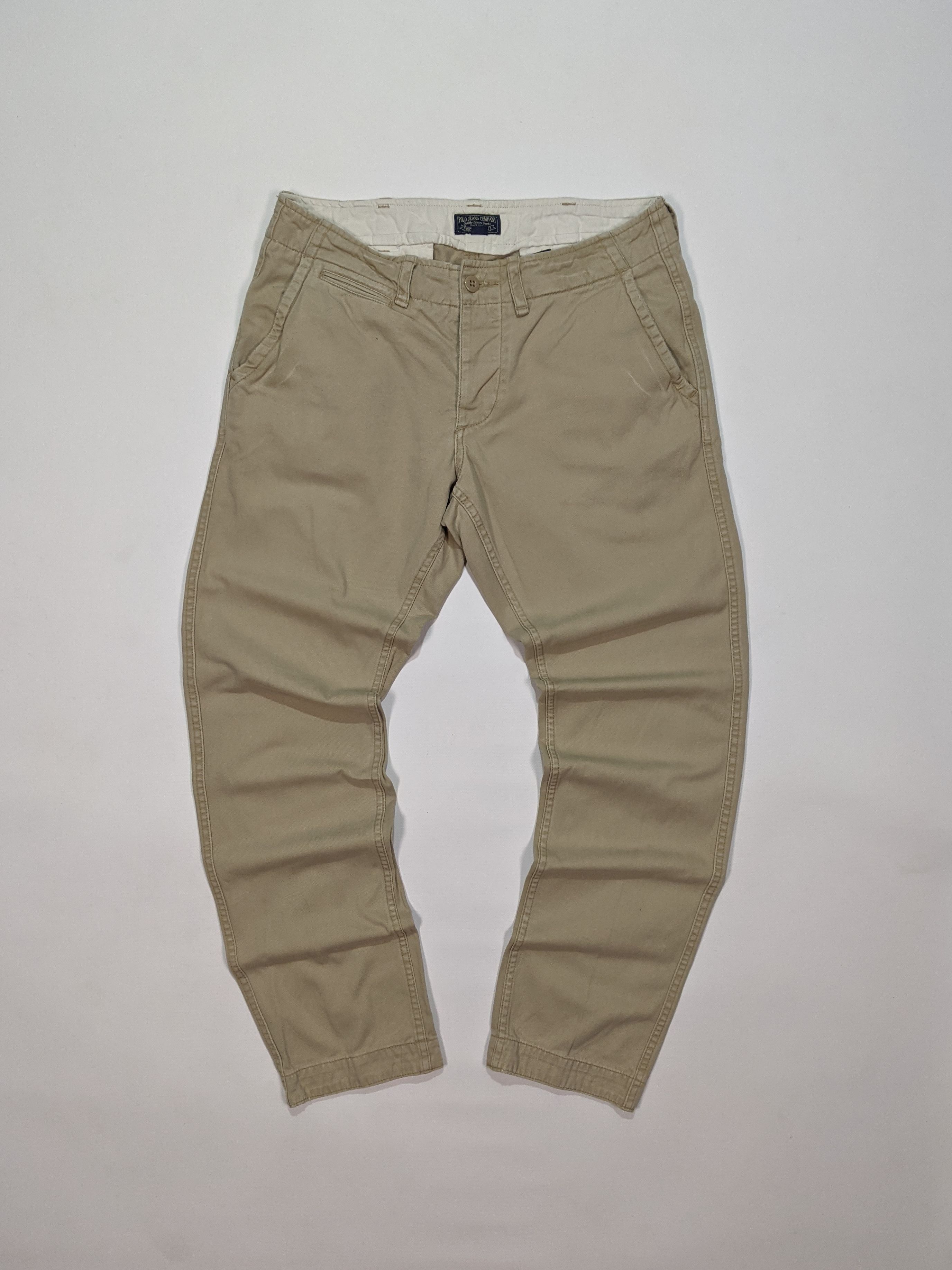 Polo Ralph Lauren × Vintage Polo Ralph Lauren Jeans Vintage Men`s Beige Chino Pants Size US 31 - 1 Thumbnail