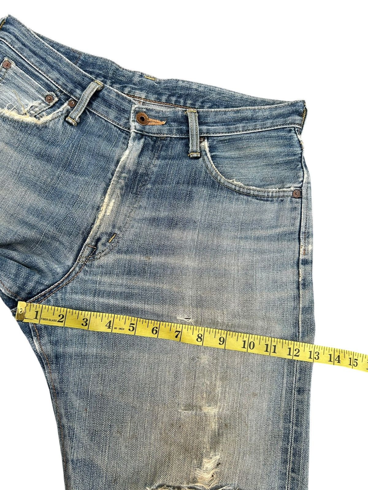 Kapital Thrashed Vintage Edwin 505ZX Selvedge Dirty Denim Jeans Size US 32 / EU 48 - 19 Thumbnail
