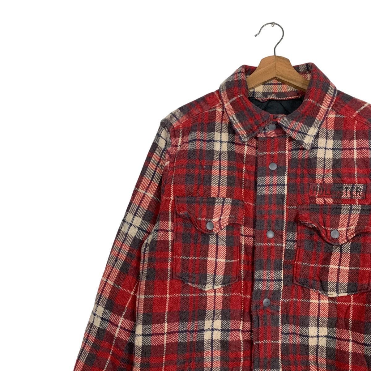 Hollister HOLLISTER CARLSBAD Red Plaid Warm Flannel Jacket #2716-C122 Size US M / EU 48-50 / 2 - 3 Thumbnail