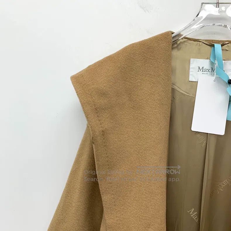 Max Mara Max Mara Brown Camel Hair Hooded Long-Sleeve Belted Coat Size M / US 6-8 / IT 42-44 - 3 Thumbnail