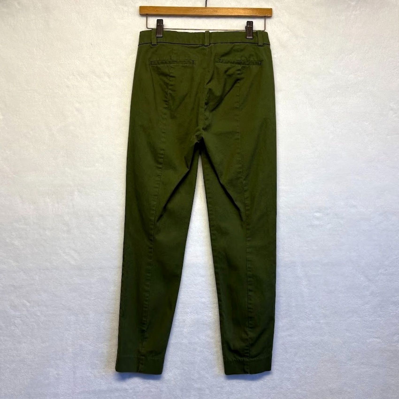 J.Crew J. Crew Slim Crop Chino Pants Olive Green Size 0 Size 25" / US 0 / IT 36 - 3 Thumbnail