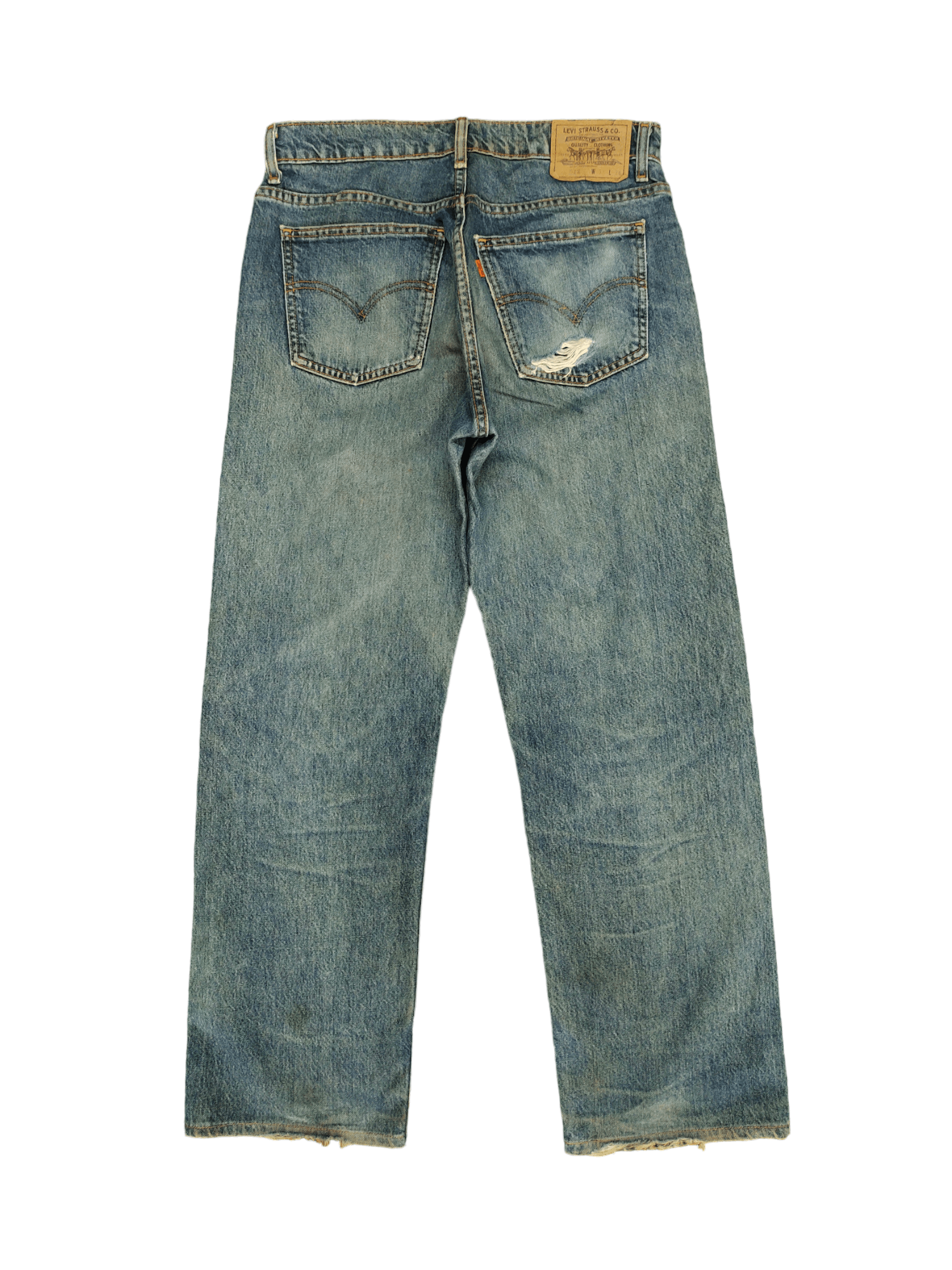 Levi's Vintage Levis 612 Orange Tab Distress Faded Wash Jeans Size US 33 - 11 Thumbnail