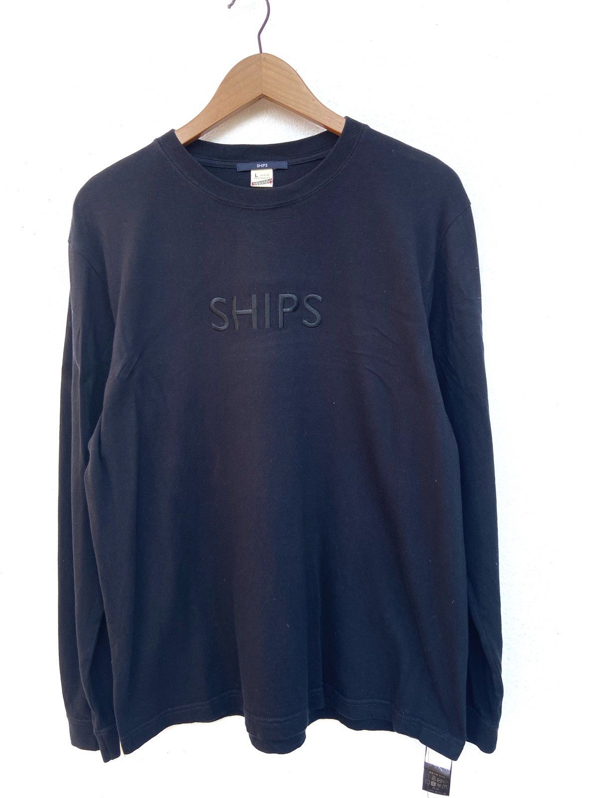 SHIPS SHIPS t shirt long sleeve embroidey spell out tee minimalist Size US L / EU 52-54 / 3 - 2 Thumbnail