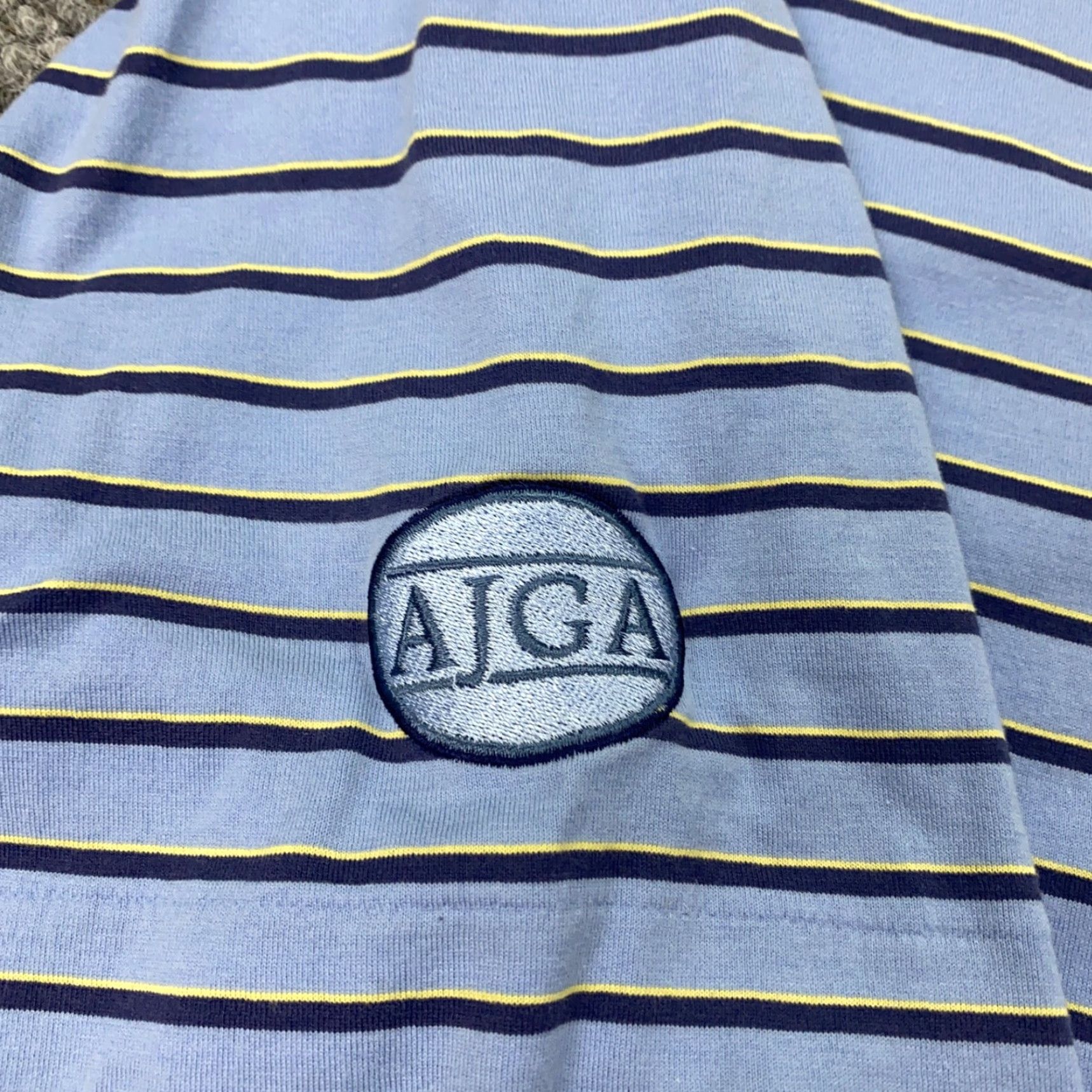 Ralph Lauren VINTAGE Ralph Lauren Polo Golf Shirt Mens Large Blue Striped Cotton Short Sleeve Collared Pullover Activewear Casual Summer Size US L / EU 52-54 / 3 - 6 Thumbnail