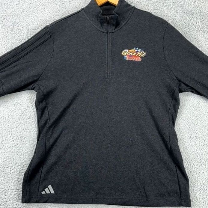 Adidas Adidas Sweatshirt Womens XL Black Golf Quarter Zip Long Sleeve Logo Pullover Size XL / US 12-14 / IT 48-50 - 4 Thumbnail