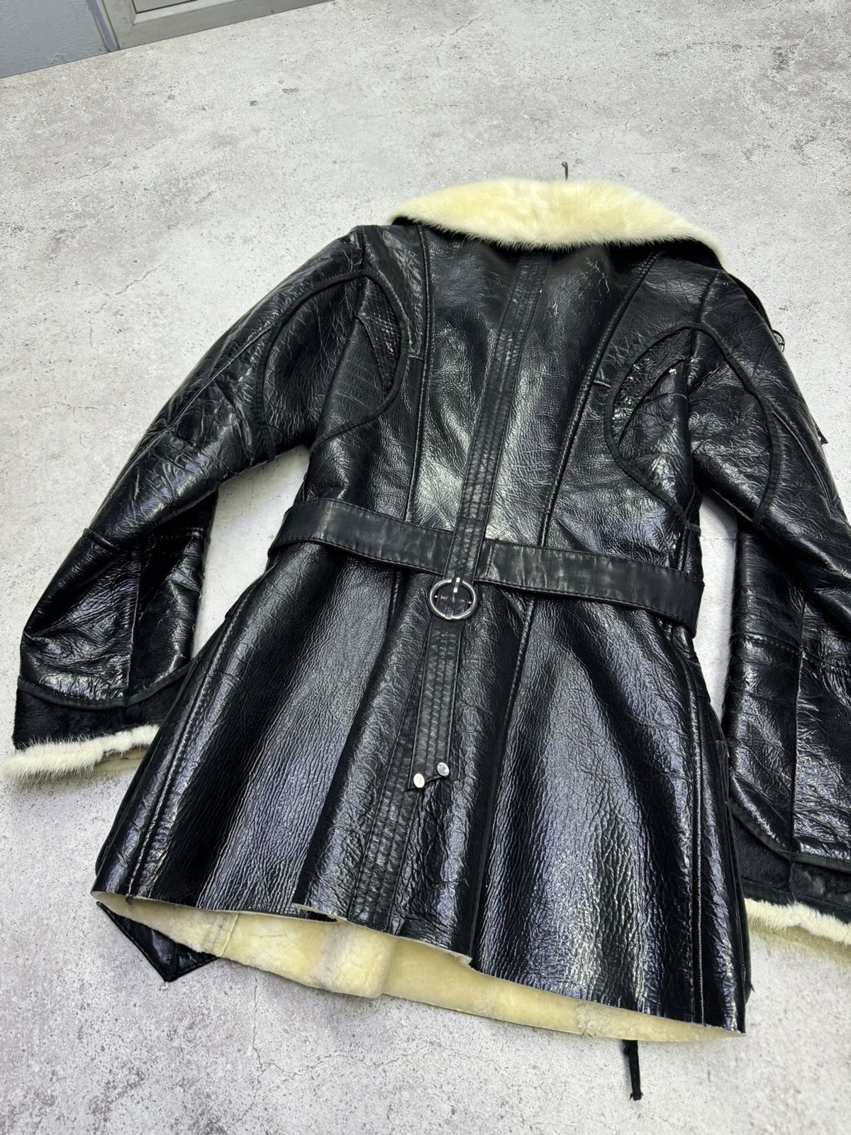 14th Addiction Vintage Patent Leather Bandage Fur Jacket Size US S / EU 44-46 / 1 - 4 Thumbnail