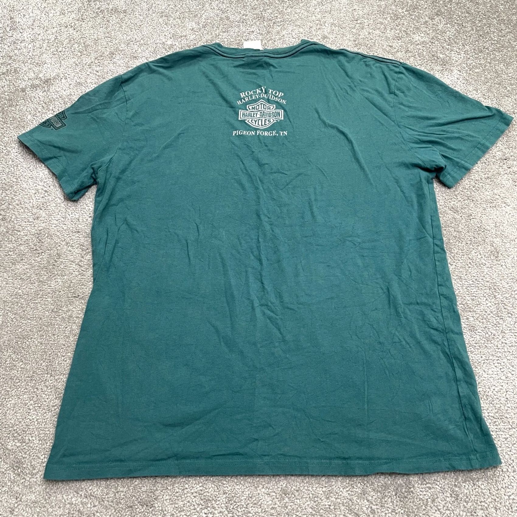 Harley Davidson Harley-Davidson Shirt Mens Large Green 90s Biker Motorcycle Graphic Print Crew Neck Tee Size US L / EU 52-54 / 3 - 2 Thumbnail
