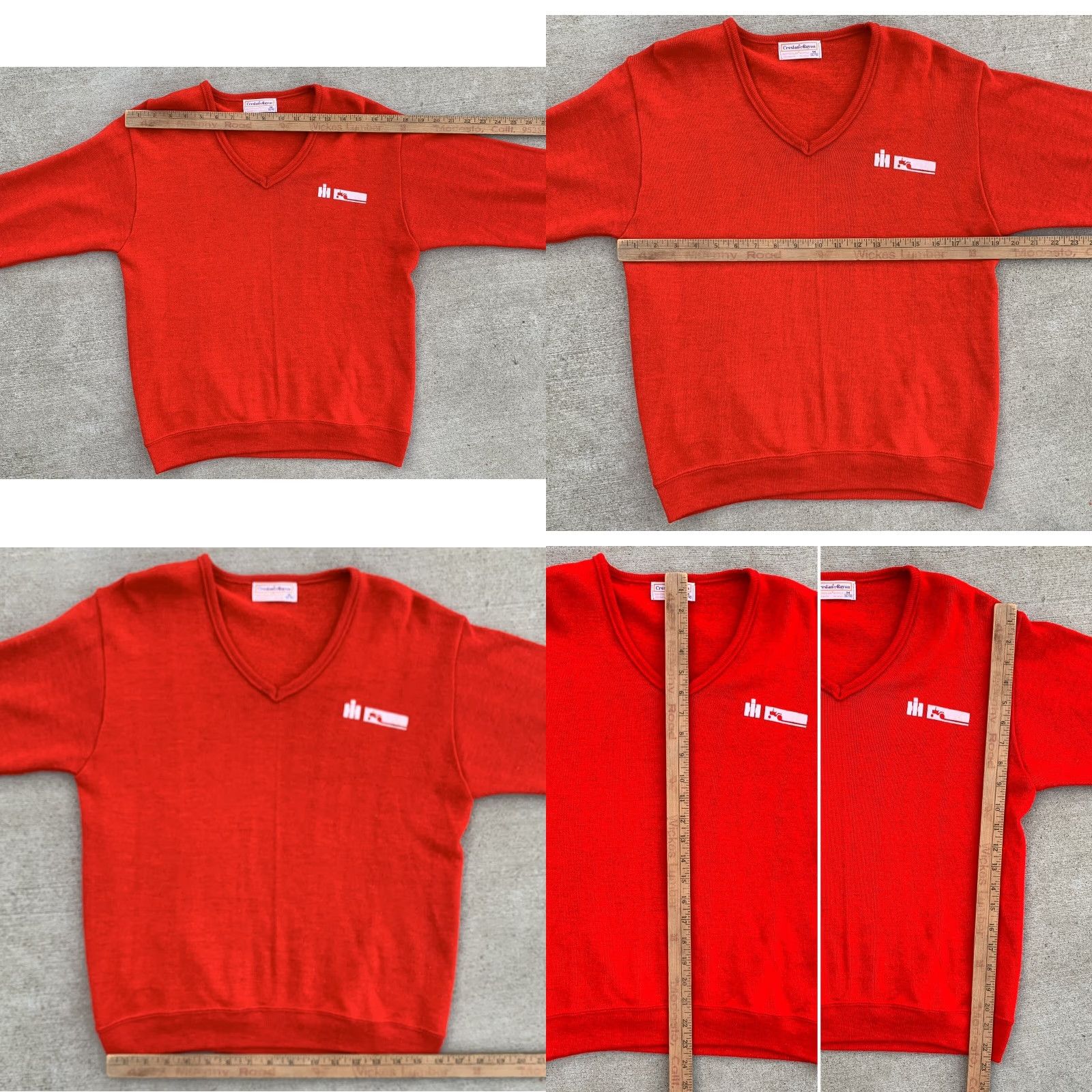Vintage VINTAGE International Harvester V Neck Sweater Creslan And Rayon 60s 1960s M Red Rockabilly Mens Size US M / EU 48-50 / 2 - 11 Thumbnail