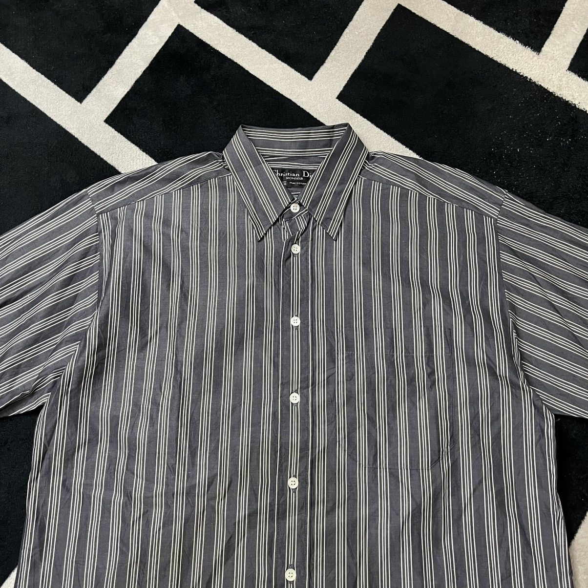 Dior Christian Dior Monsieur Vintage Stripe Button Shirt Size US XL / EU 56 / 4 - 5 Thumbnail