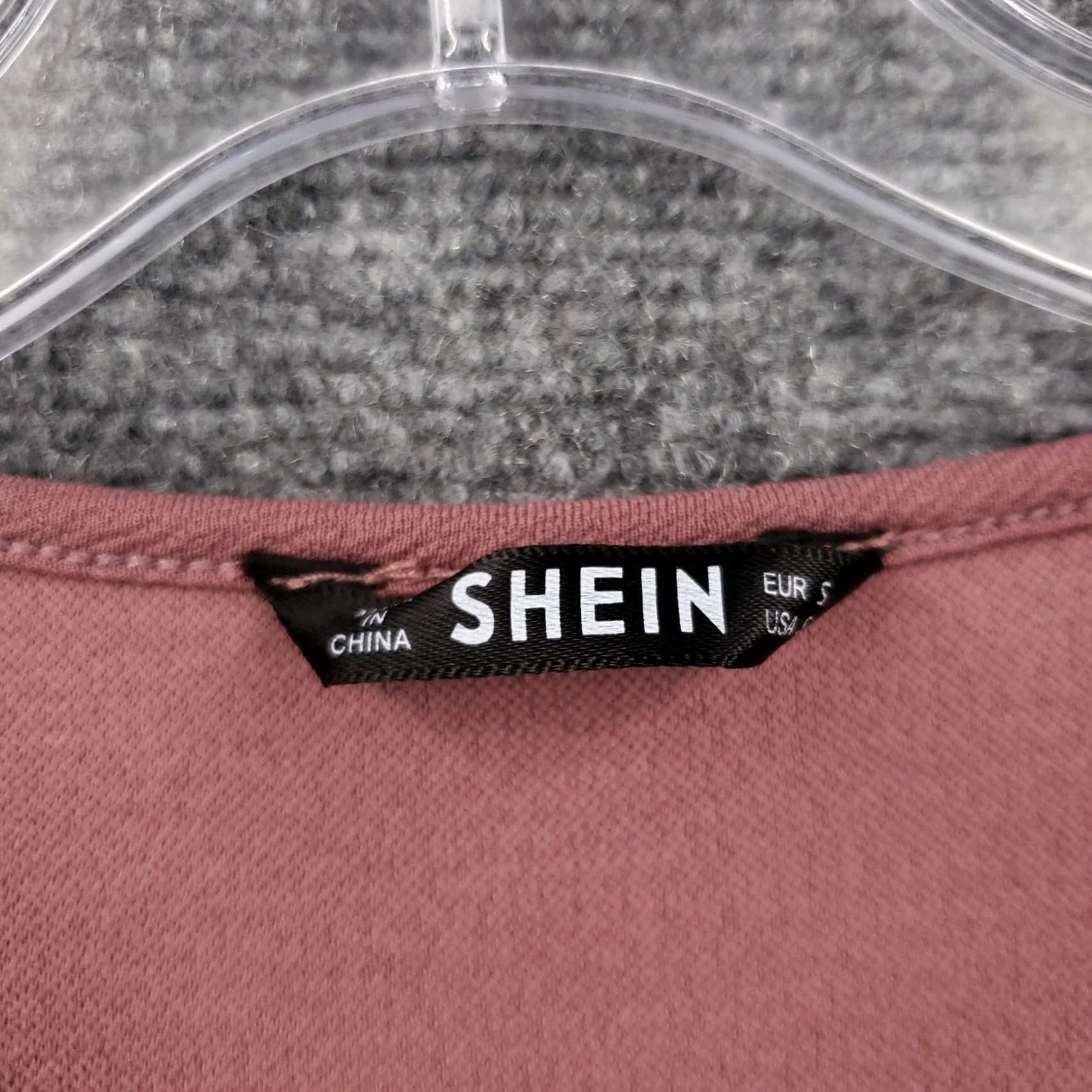 Shein SheIn Blouse Shirt Tunic Oversized Brown Womens S Small Knit Polyester Long Sleeve Round Neck Casual Pattern Solid Hairline? Size S / US 4 / IT 40 - 3 Thumbnail