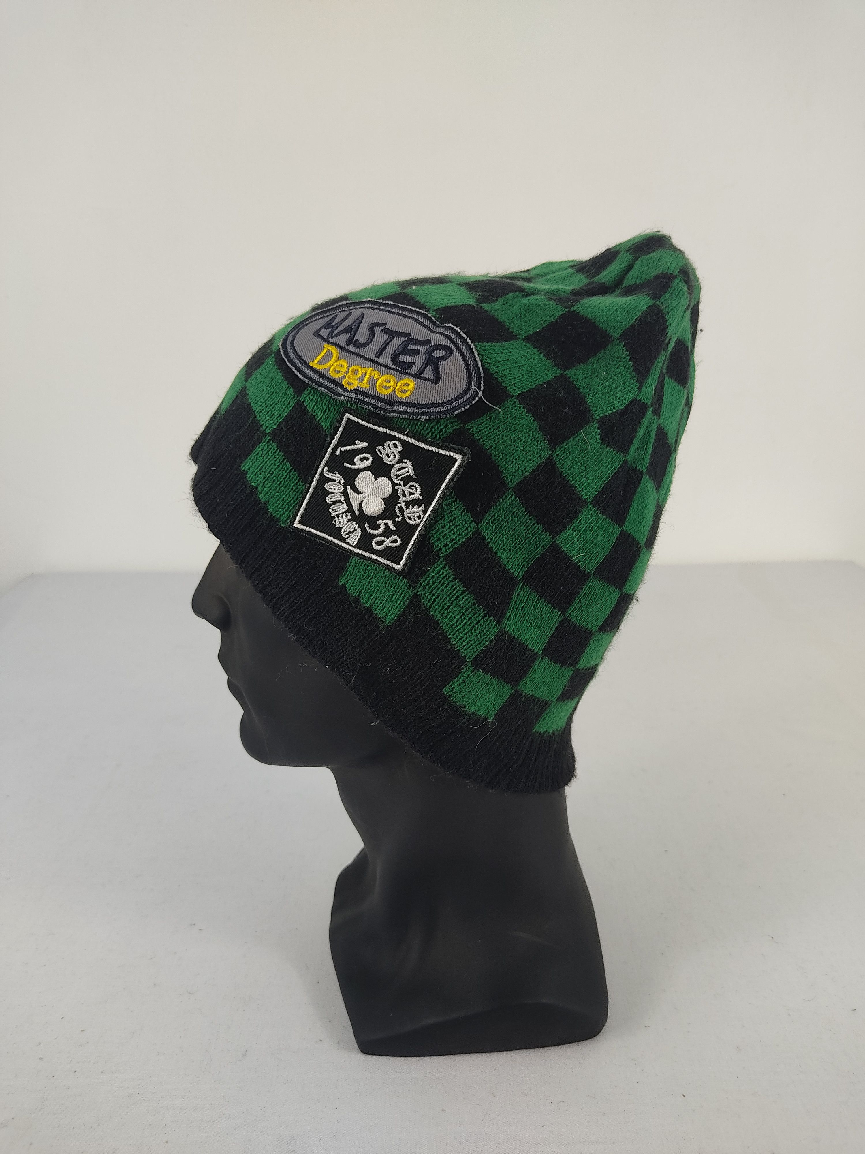 Japanese Brand × Vintage Vintage Japanese Brand Checked Beanie / Snow Hat / Snow Cap Size ONE SIZE - 2 Thumbnail