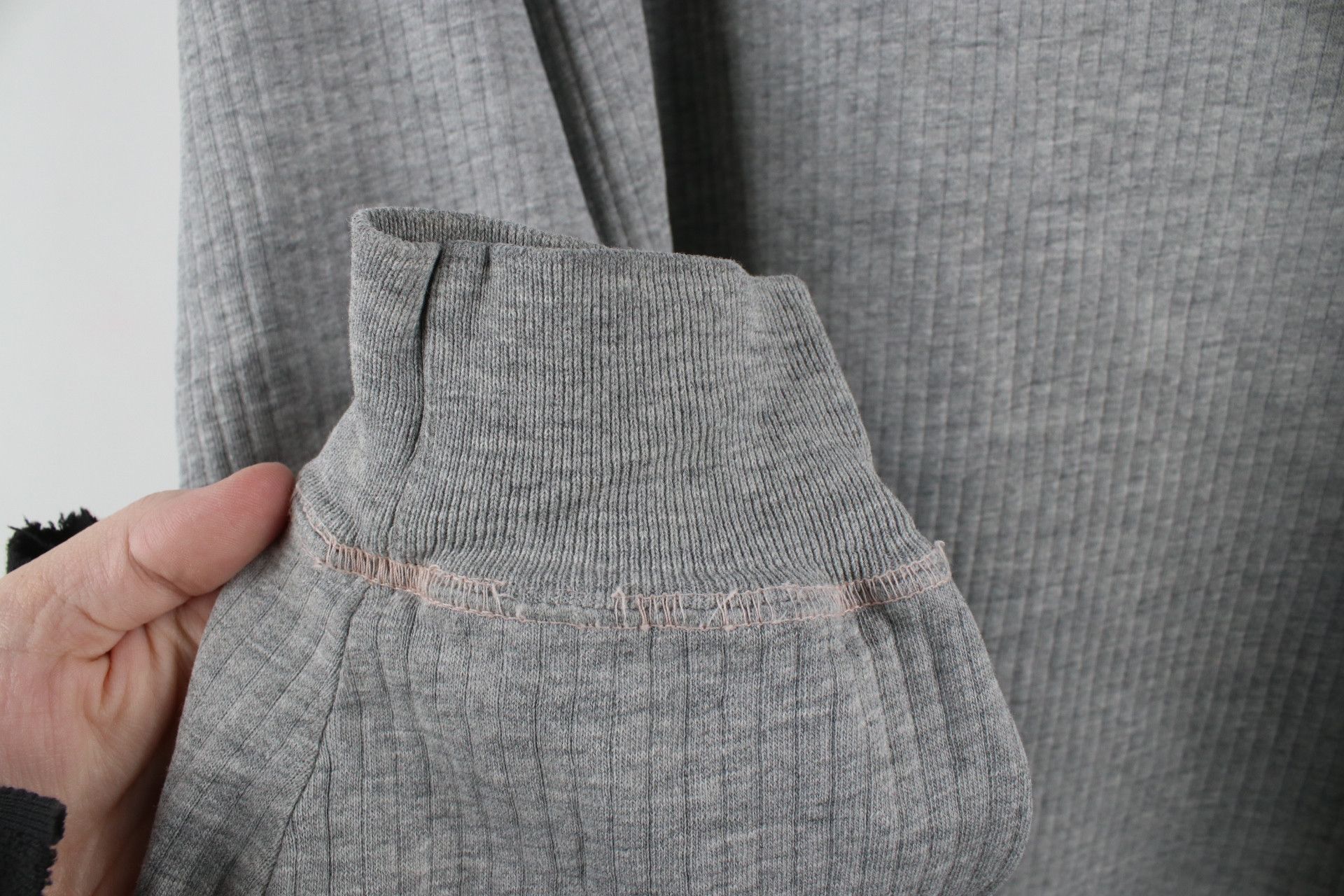 Gap Vintage 90s Gap Blank Ribbed Knit Turtleneck Sweatshirt Gray Size US M / EU 48-50 / 2 - 5 Thumbnail
