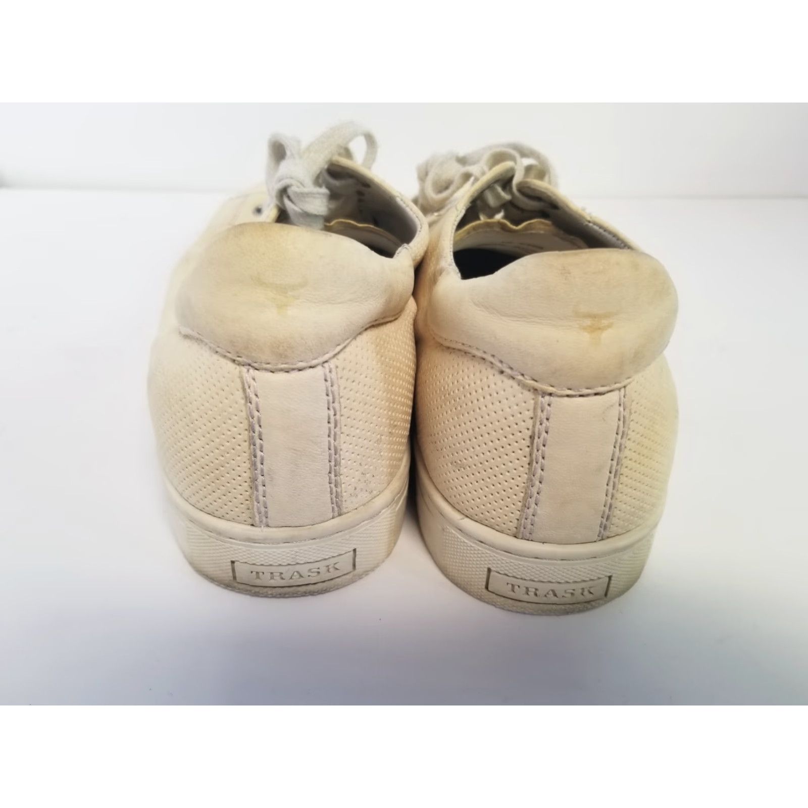 Vintage Trask Leather Comfort Lace Up Casual Sneakers Beige Men Size 9.5 Leather Sneaker Cushioned Rubber Casual Shoes M Vintage No Size US 10 / EU 43 - 3 Thumbnail
