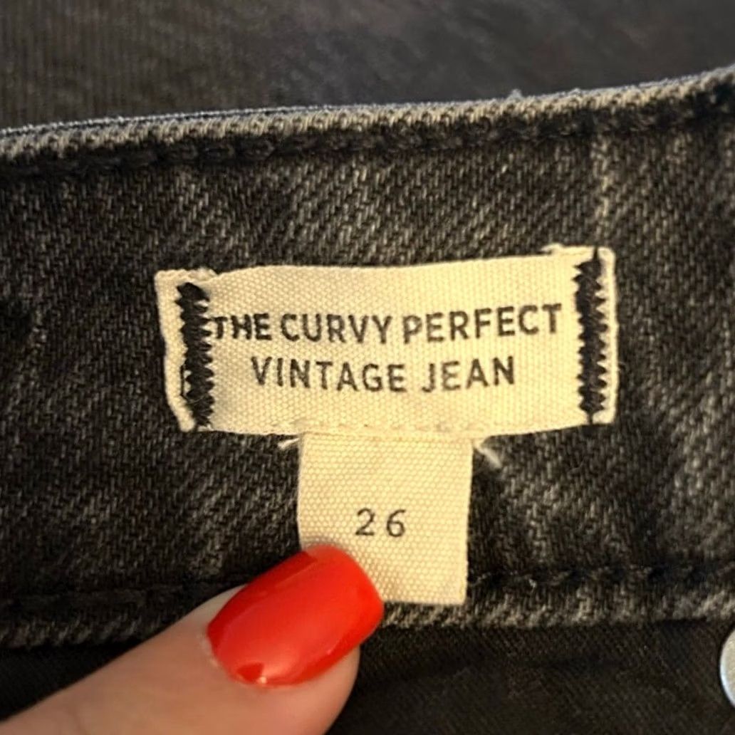 Madewell Madewell Jeans Black Denim The Curvy Perfect Vintage High Rise Stretch 26 Womens Jeans Block Stretch Pockets 5 Pocket Design Regular Inseam 27.5in Size 28" / US 6 / IT 42 - 5 Thumbnail