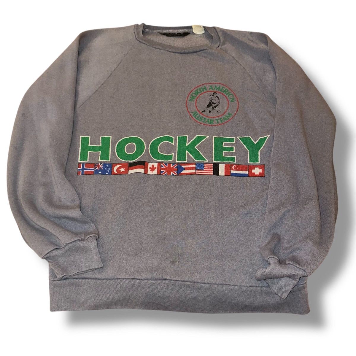 NHL × Vintage Vintage 80s 90s Hockey Crewneck North American Allstar Team Size US M / EU 48-50 / 2 - 1 Thumbnail
