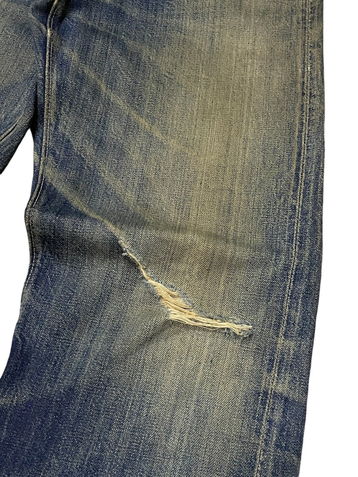 Kapital × Sugar Cane × Toyo Enterprises Vintage Sugar Canes 140z Hemp Green Selvedge Mud Wash Jeans Size US 29 - 7 Thumbnail