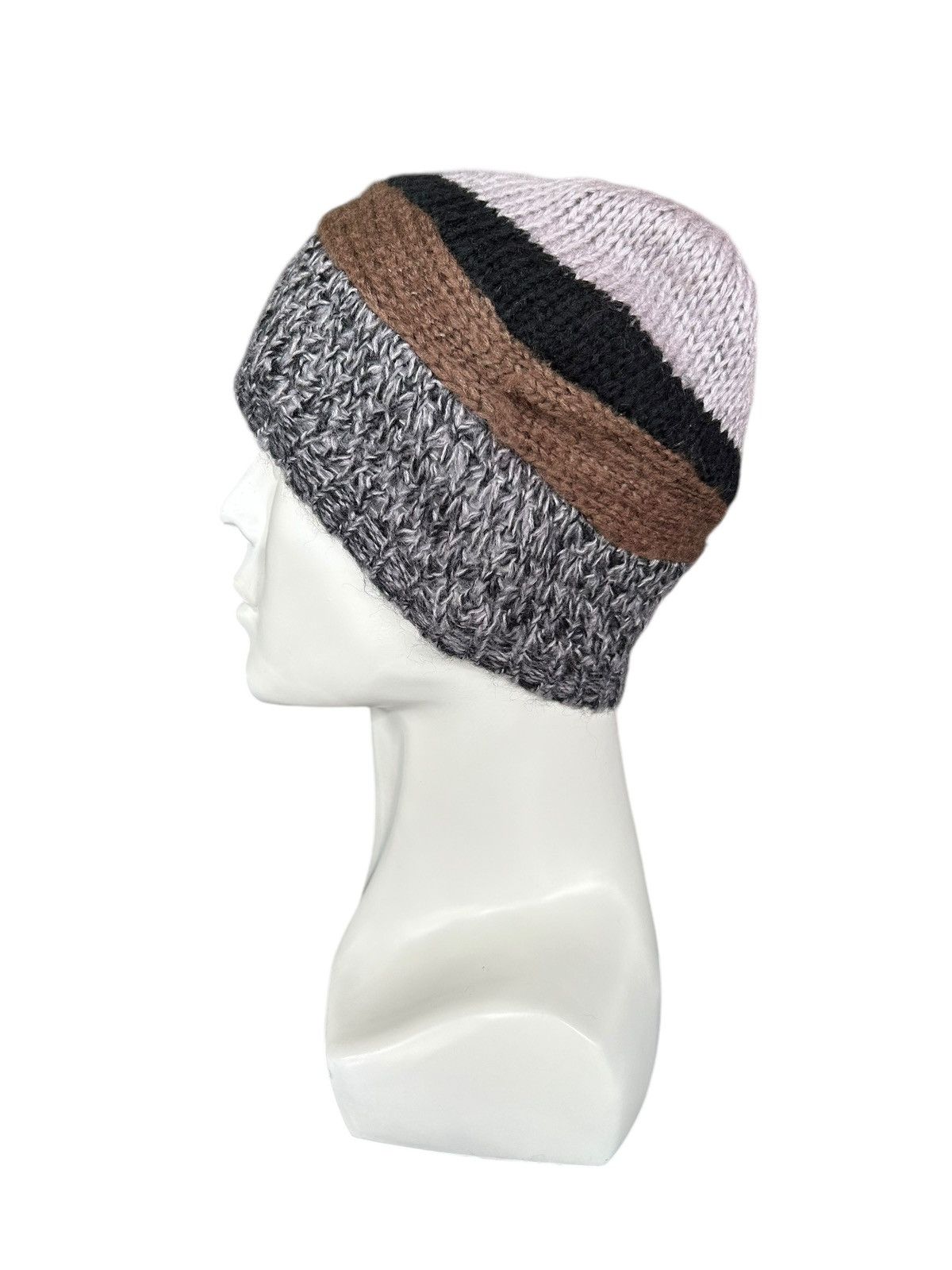 Japanese Brand × Kapital × Vintage Crochet Knitted Handmade Rare Design Beanie Hats☠️☠️ Size ONE SIZE - 2 Thumbnail