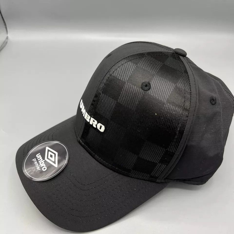 Umbro Umbro Hat Men Black Checkered Embroidered Snap Back Cap New Size ONE SIZE - 2 Thumbnail