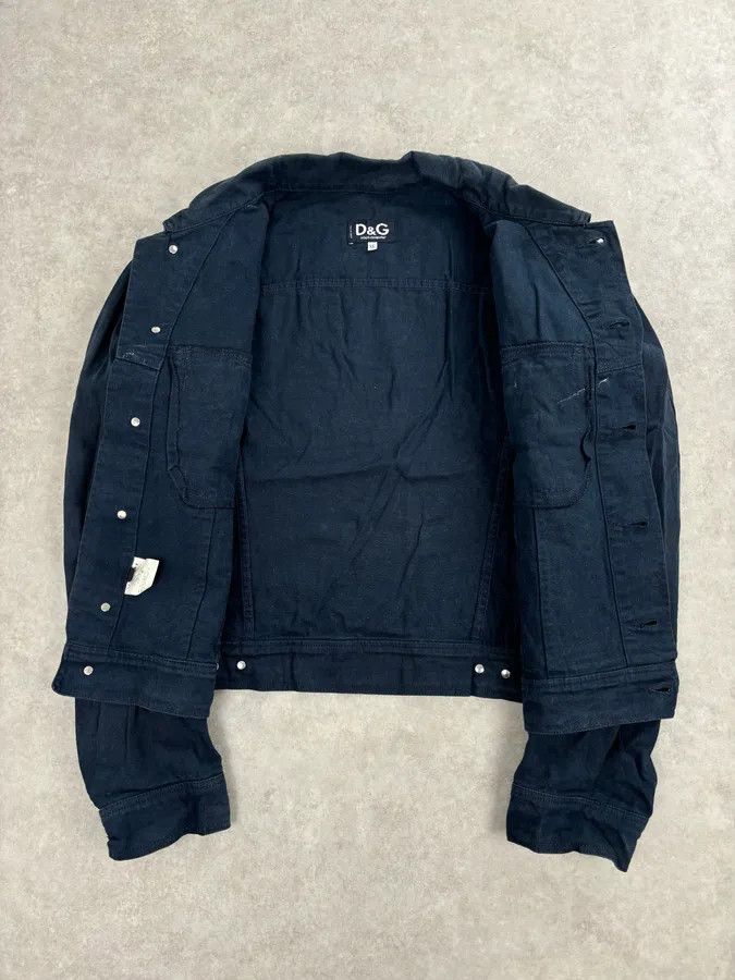 Dolce & Gabbana 2000s Dolce & Gabbana Navy Trucker Jacket Size US L / EU 52-54 / 3 - 7 Thumbnail
