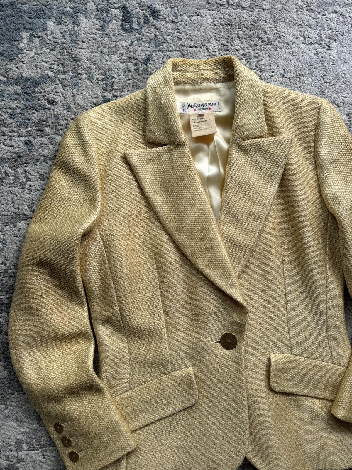 Yves Saint Laurent Yves Saint Laurent Rive Gauche Vintage Blazer Jacket Size 38 Size XS / US 0-2 / IT 36-38 - 3 Thumbnail
