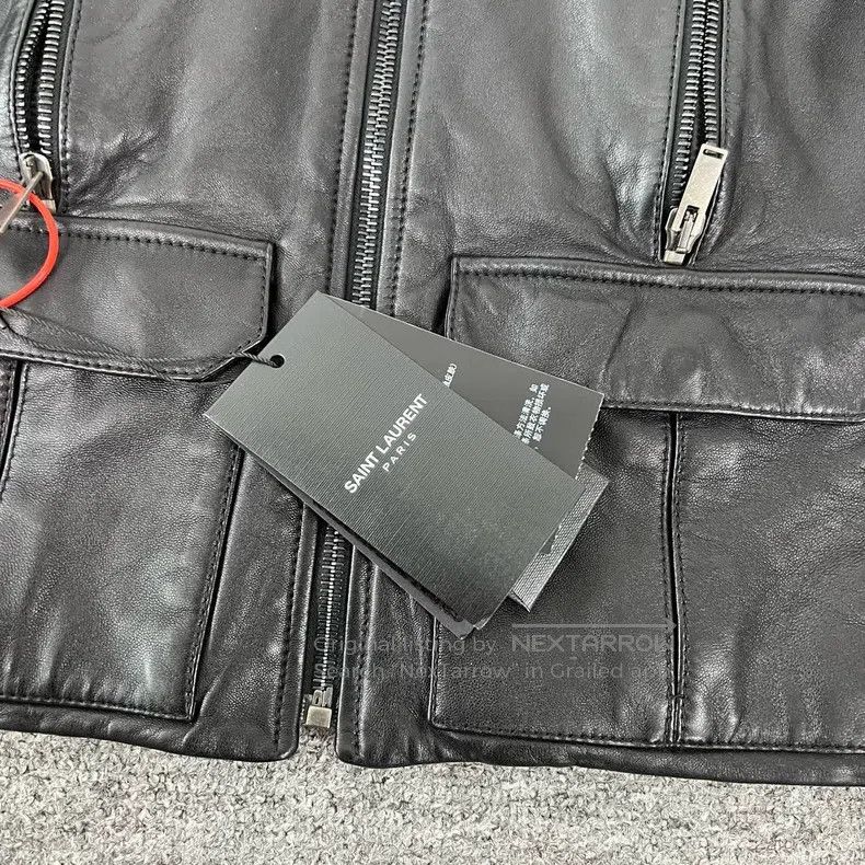Saint Laurent Paris Saint Laurent Paris Leather biker jacket Size XS / US 0-2 / IT 36-38 - 4 Thumbnail