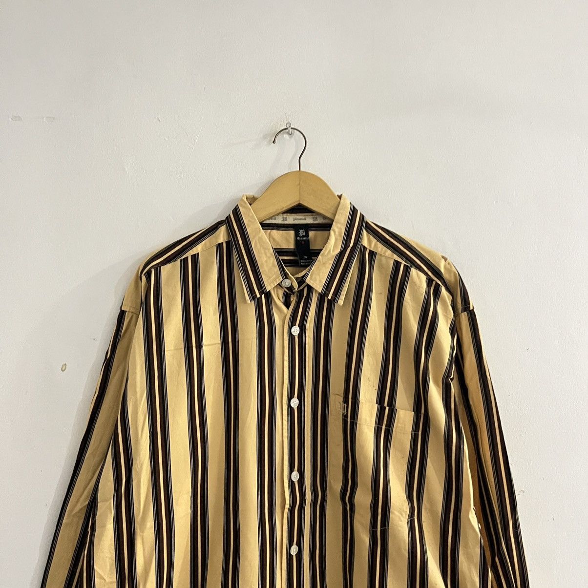 Japanese Brand Makayeli - LS Striped Button Up Shirt Size US XL / EU 56 / 4 - 2 Thumbnail