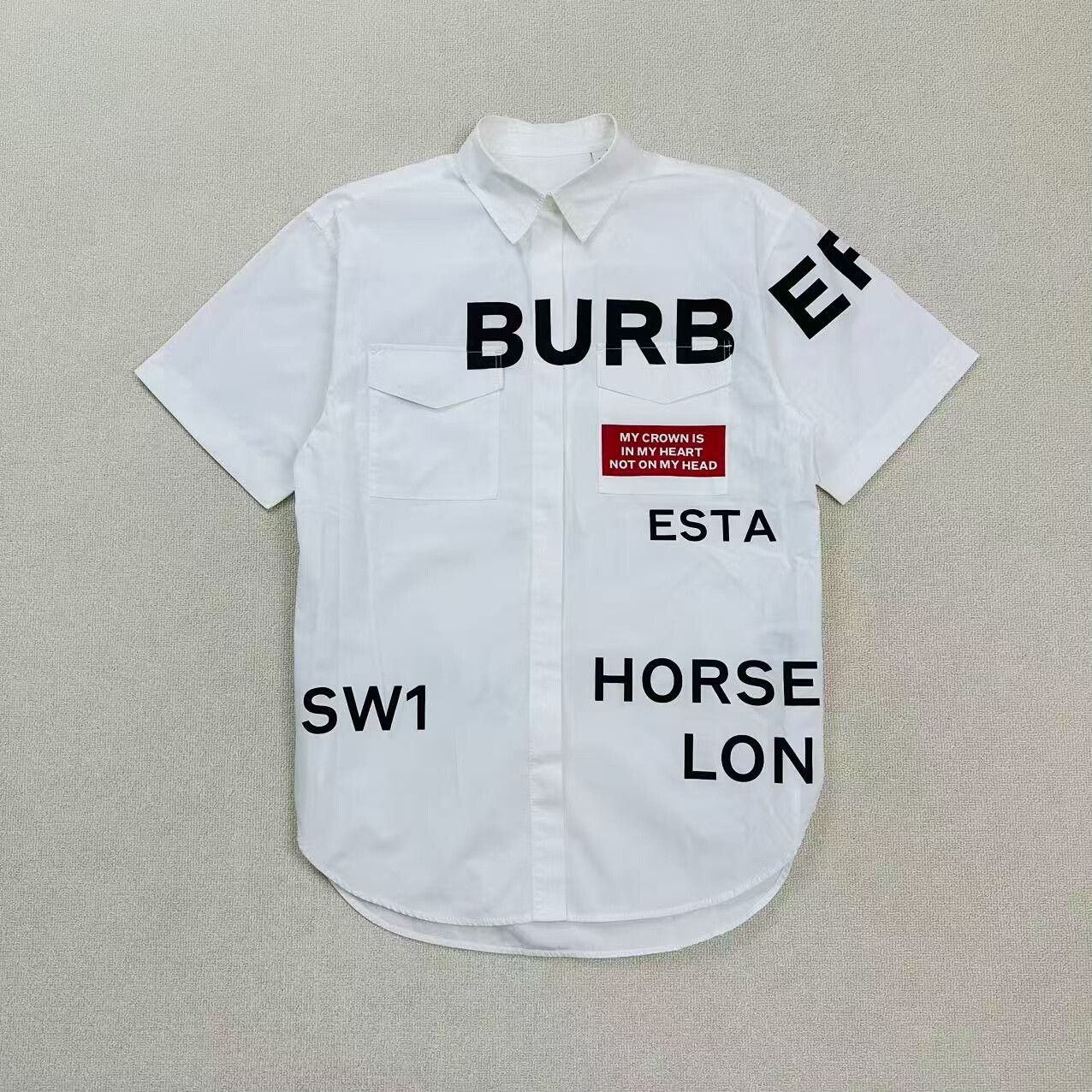 Burberry burberry logo short sleeve button-up shirt Size US M / EU 48-50 / 2 - 1 Preview