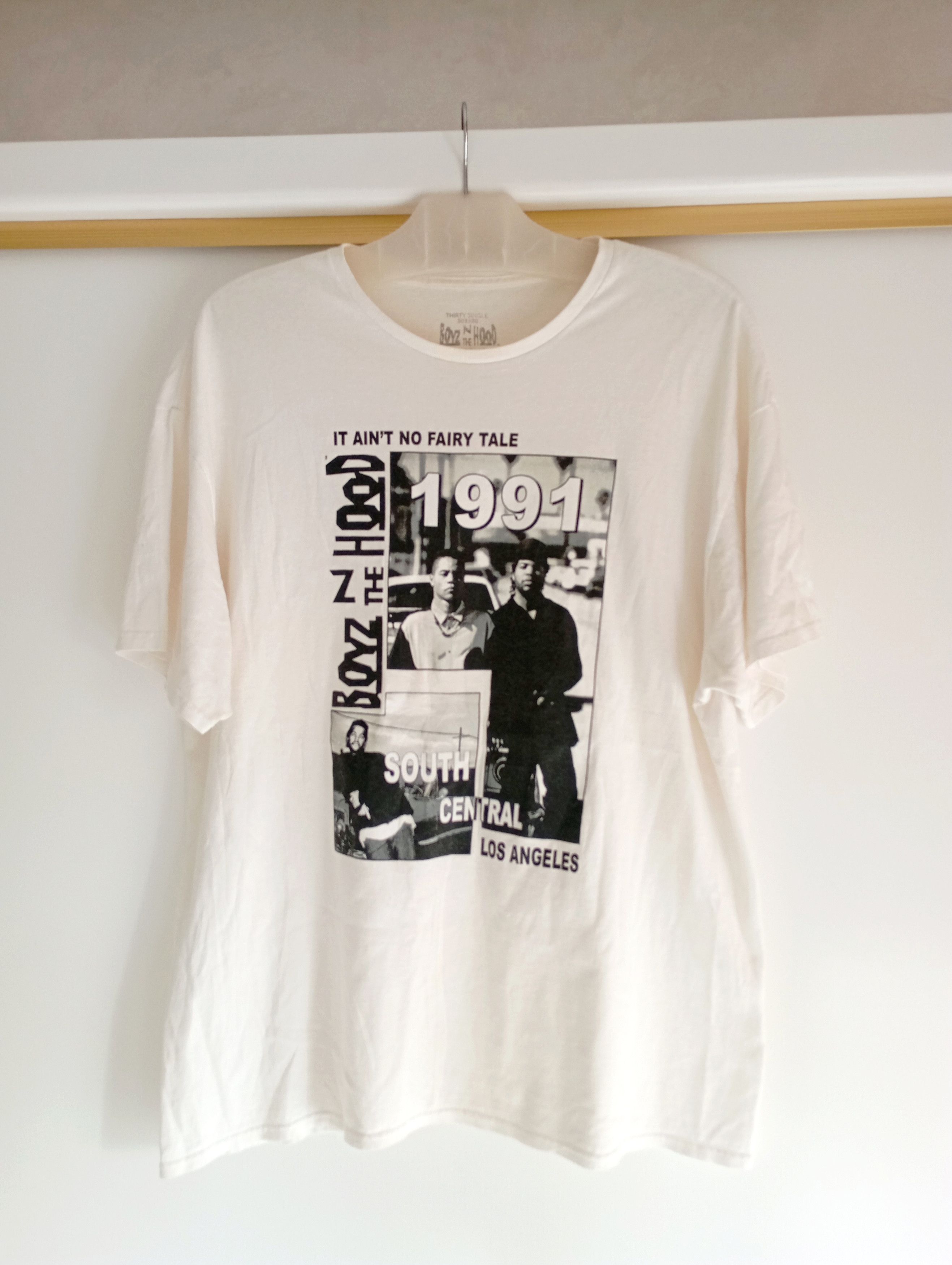 Vintage 1991 BOYZ N THE HOOD Movie Promo Tshirt Size US XL / EU 56 / 4 - 2 Thumbnail
