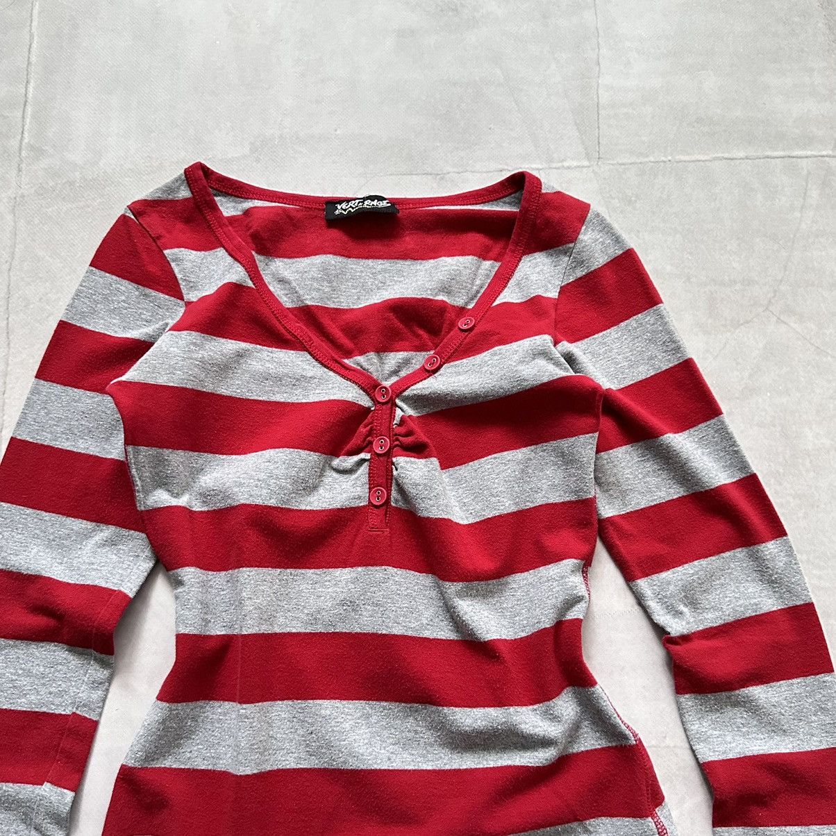 Hysteric Glamour Cute Striped Button Long Sleeve T Shirt Number Nine Vibe Size M / US 6-8 / IT 42-44 - 2 Thumbnail