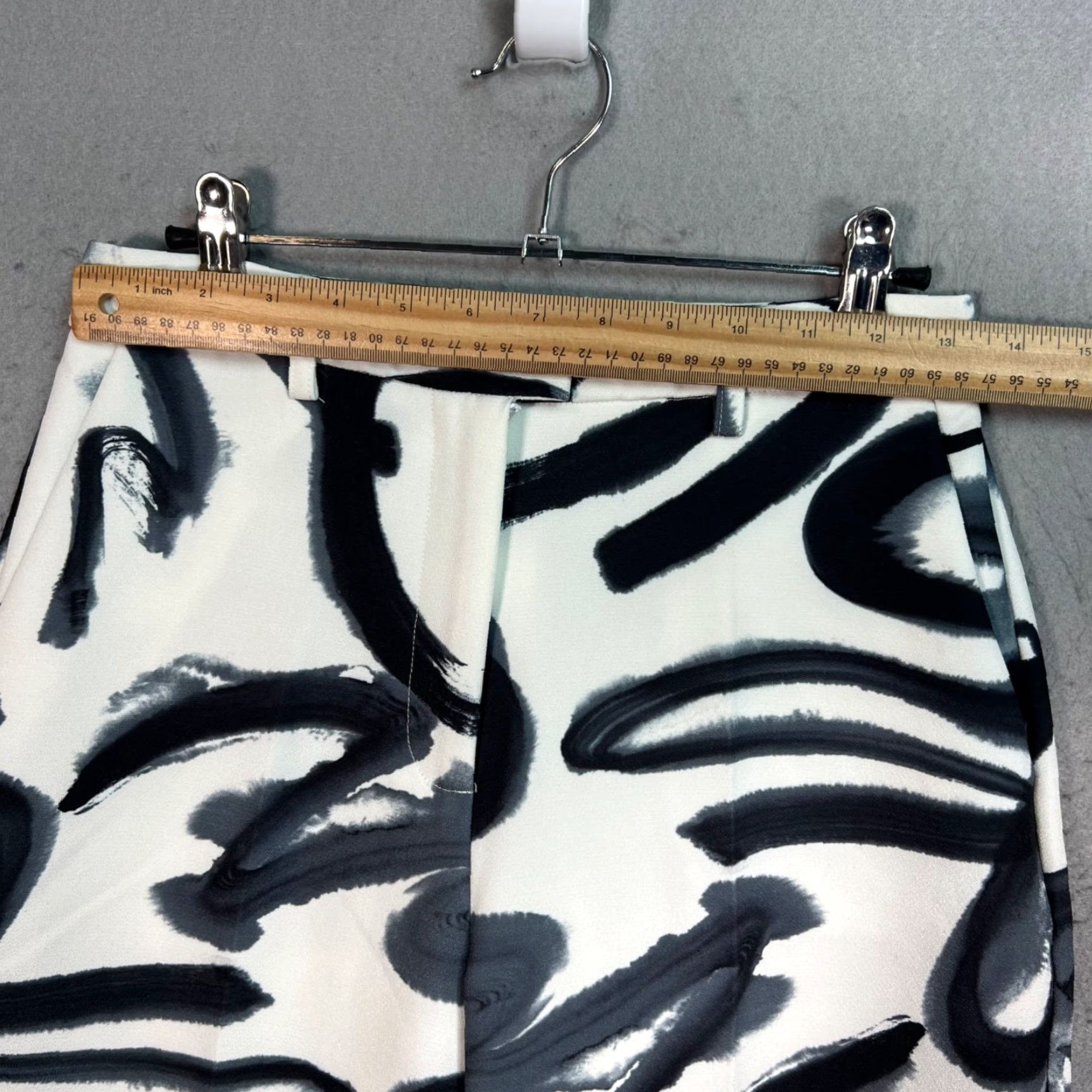 Vintage NA-KD Womens 36 Black & White Printed Straight Leg Pants Size 26" / US 2 / IT 38 - 7 Thumbnail