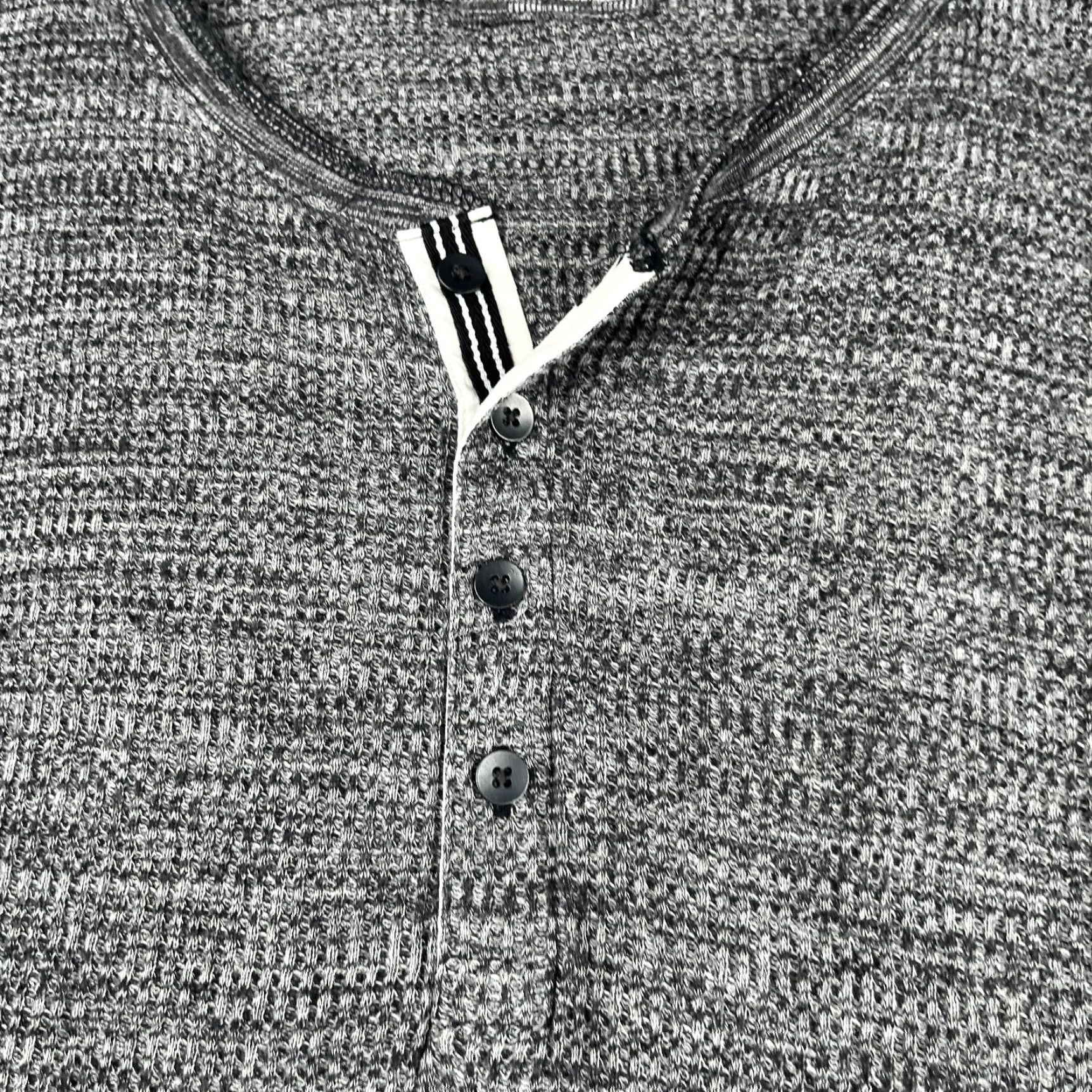 Express Express Shirt Mens XL Gray Henley Waffle Knit Long Sleeve Pullover Size US XL / EU 56 / 4 - 3 Thumbnail