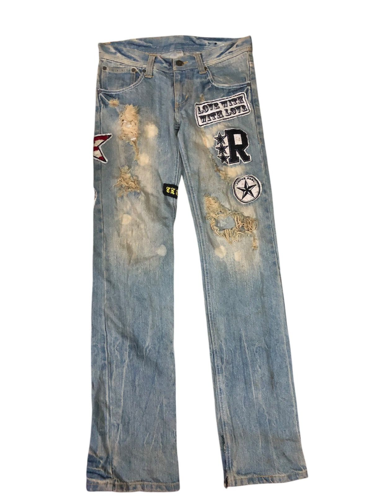 If Six Was Nine × Japanese Brand × Le Grande Bleu (L.G.B.) Clone Devgru patches Punk Rockabilly Denim Pants Size US 31 - 1 Thumbnail