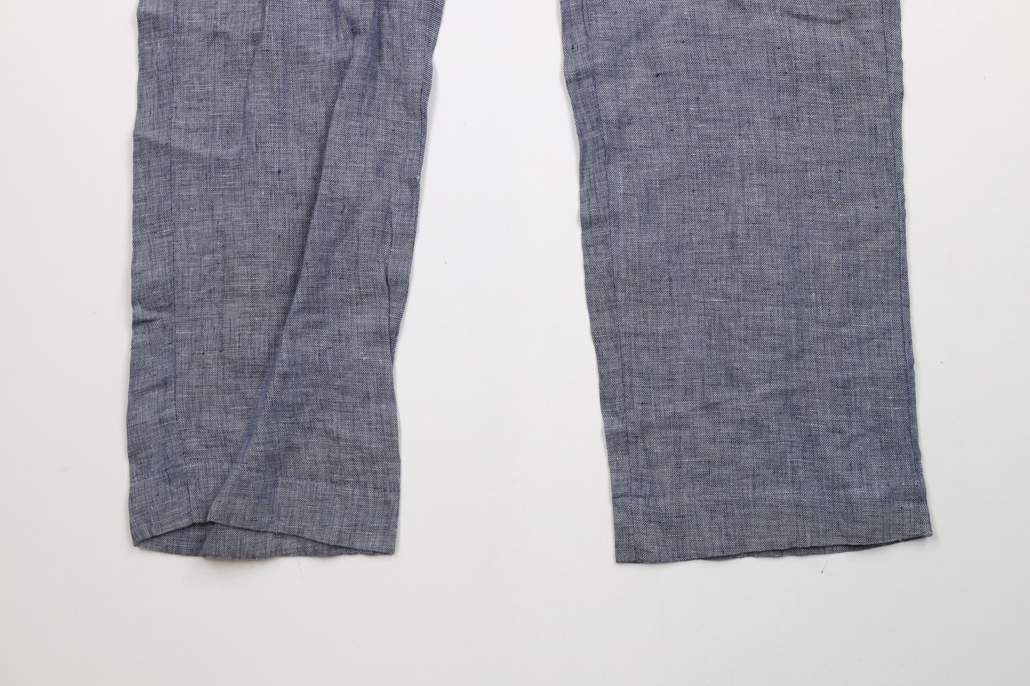 Vintage Vintage Streetwear Irish Linen Chambray Chino Pants Blue Size US 34 / EU 50 - 4 Thumbnail