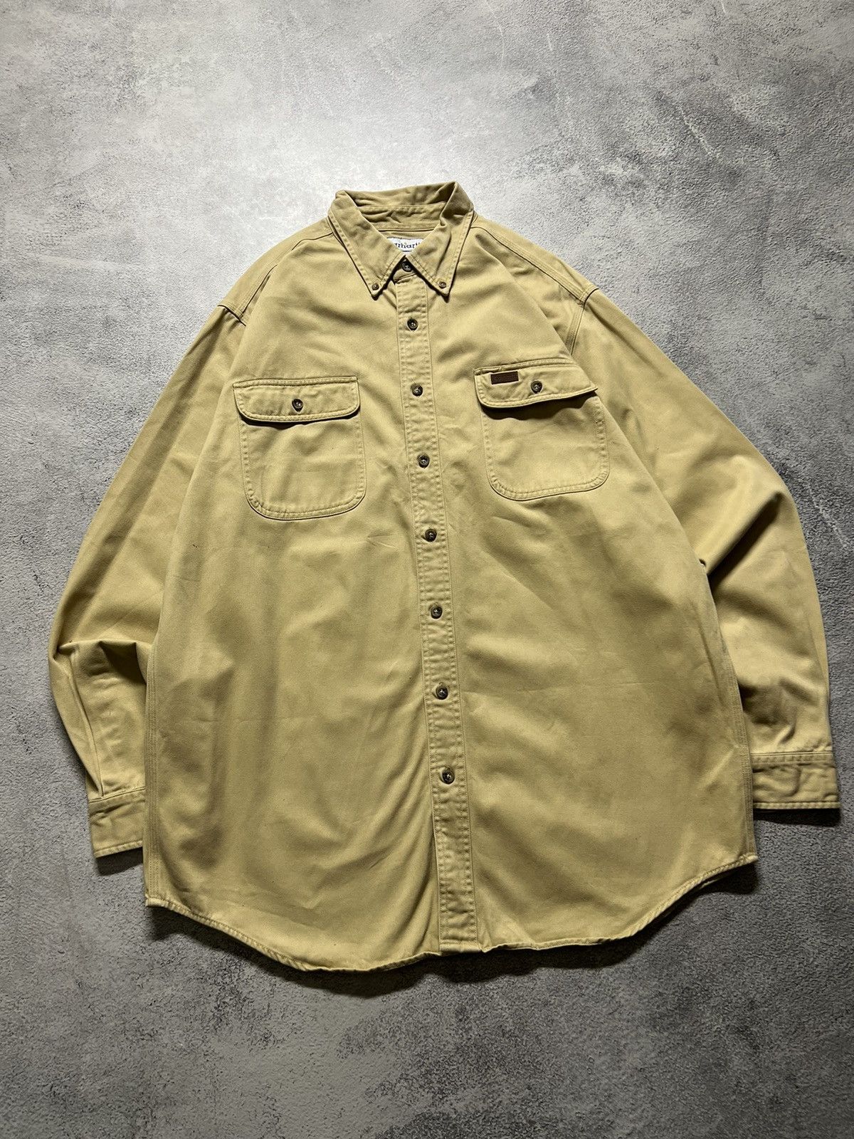 Carhartt × Carhartt Wip × Vintage Vintage Y2k Carhartt Flannel Work Overshirt Jacket 00’s Size US L / EU 52-54 / 3 - 6 Thumbnail